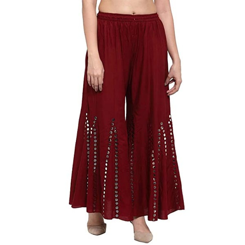 Women's Art Work Rayon Plazo