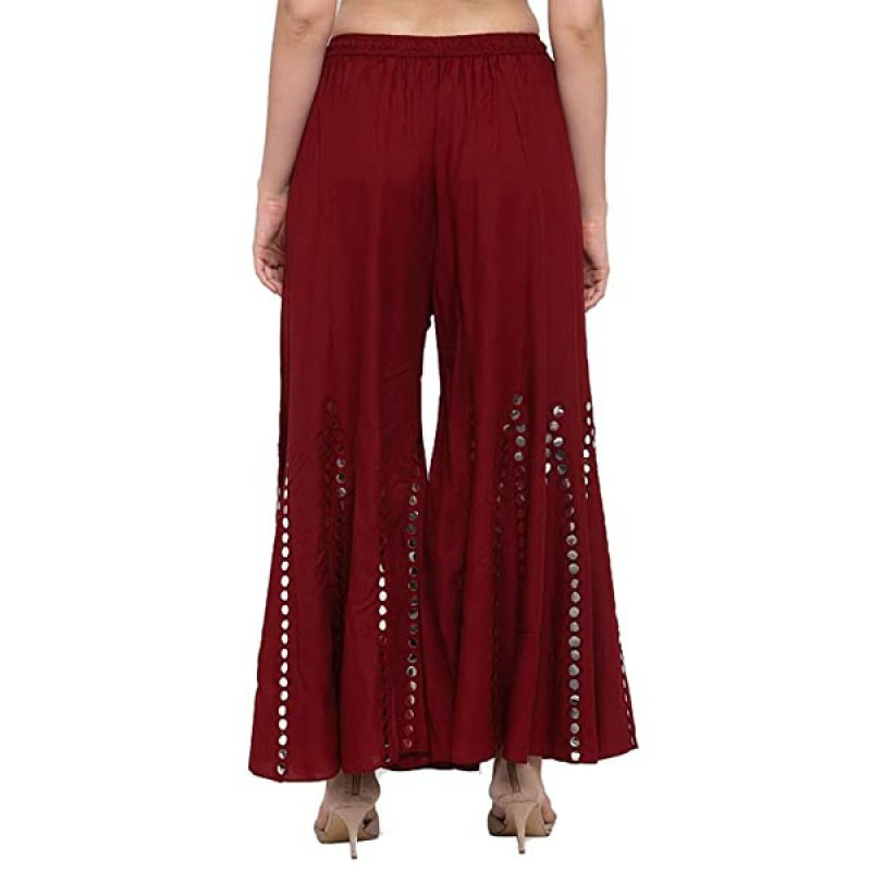 Women's Art Work Rayon Plazo