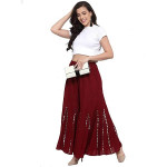 Women's Art Work Rayon Plazo